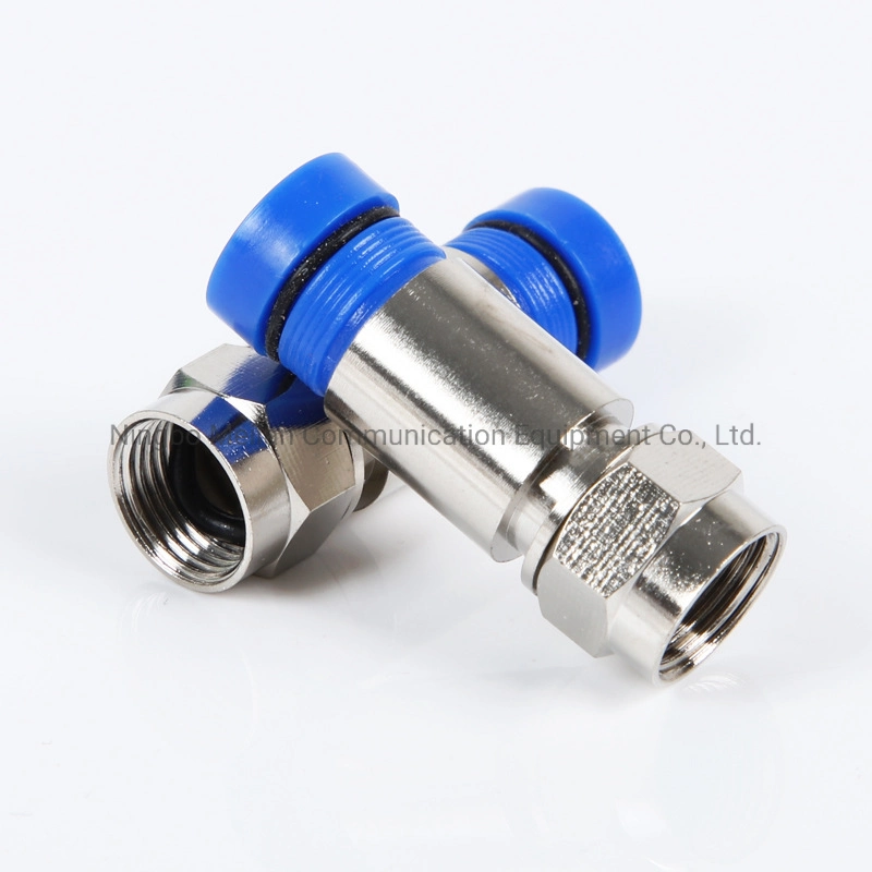 RG6 Audio Video F Compression Connector Coaxial Male Connector F Couplers