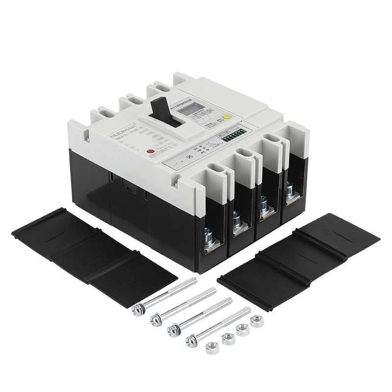 250A AC400V 55ka LCD Molded Case Residual Current Circuit Breaker