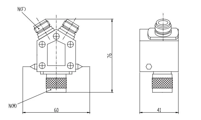 DC-8GHz Brass Nickel Plated 10W Low Insertion Loss Spdt Coaxial Switches