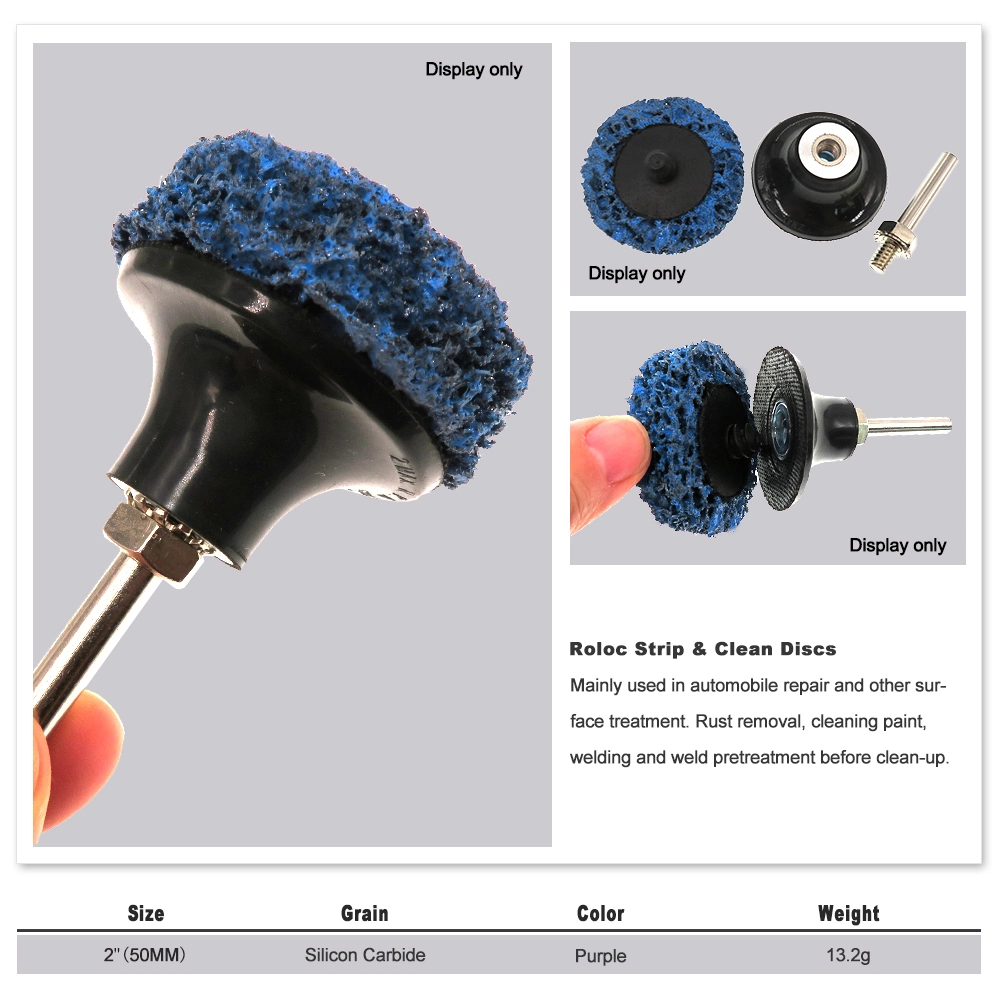 50mm Quick Change Easy Clean Wheel Abrasive Grinding Discs for Rust Paint Flaking Materials Removal