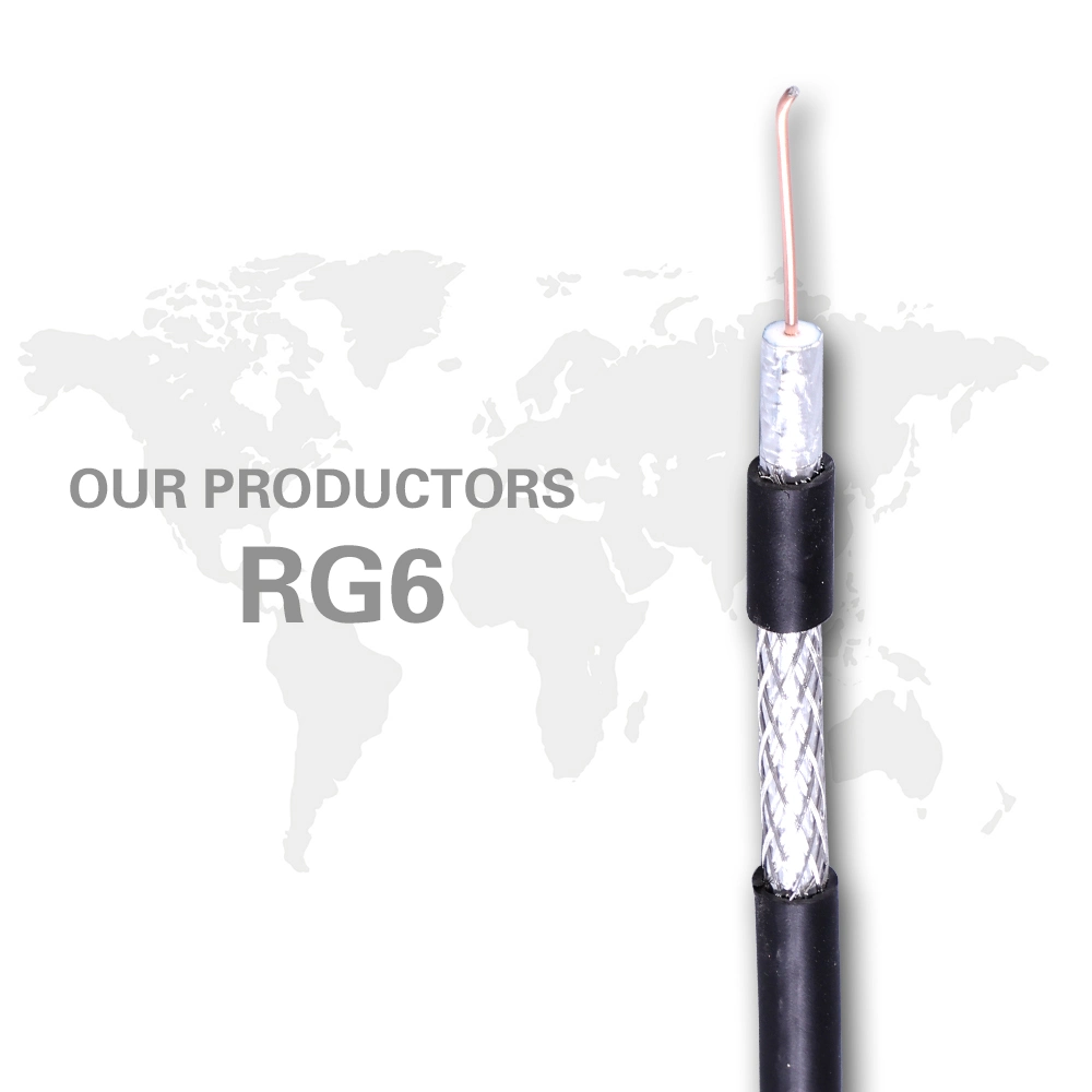 Rg59 Coaxial Cable with 2c/2*0.75mm2 Power 300m Reel for Integrated Audio-Visual Systems RG6