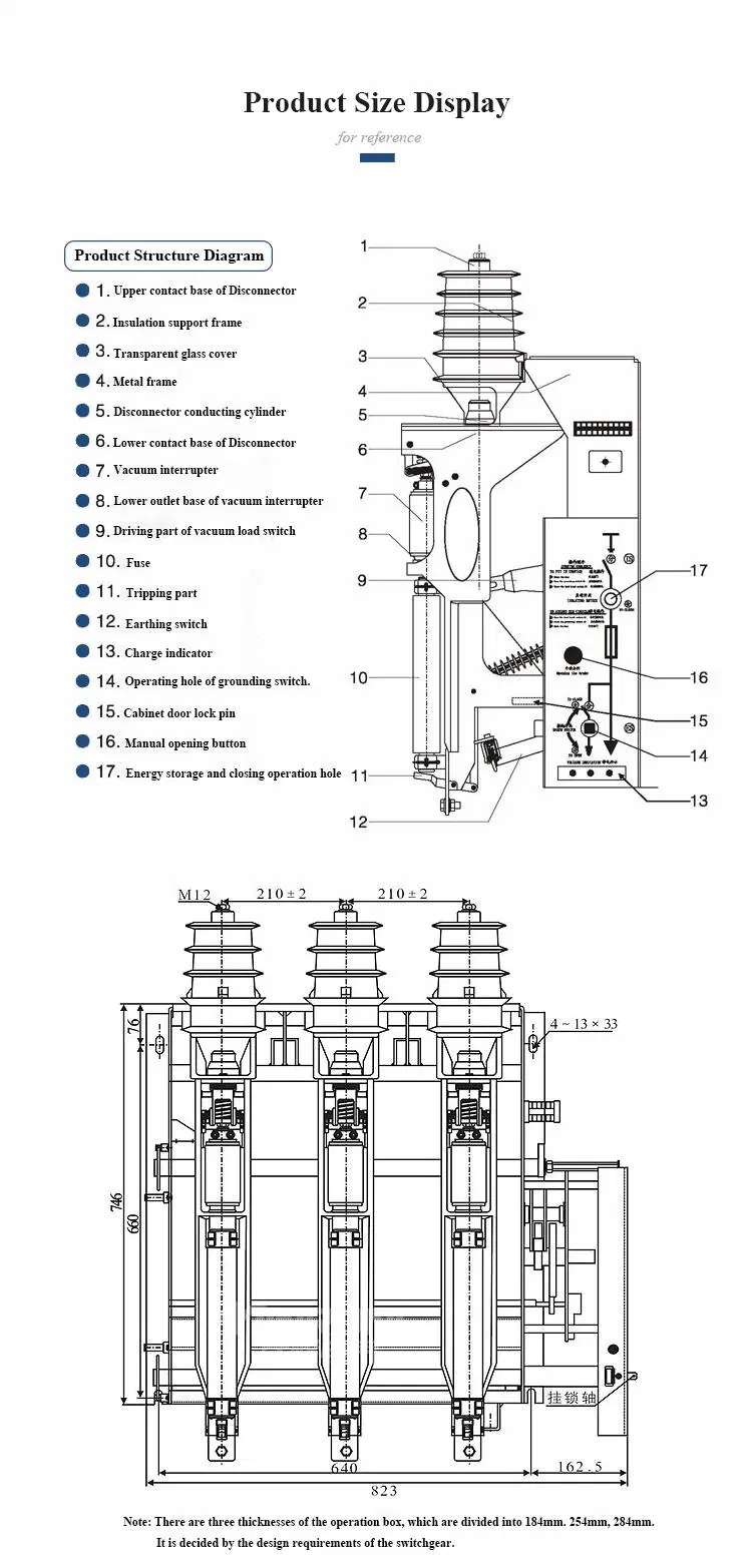 Fkn12-12/630 Load Breaker /Vacuum Load Breaker Fuse Combination/ Indoor High Voltage Load Switch/ Earthing Load Break Switch/ (LBS) Breaker