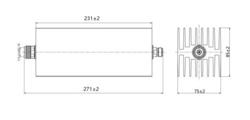 DC-6GHz Coaxial Attenuator with N Male Female Connector 50 Omh 200W