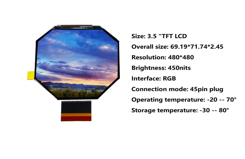 3.5 480*480 Ads TFT-LCD Module Irregular Shape