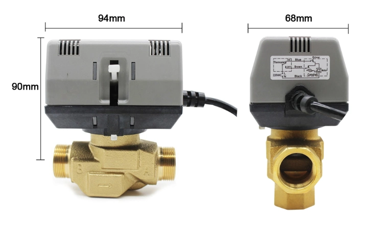 Htw-V61 Fcu Brass Motorized Zone Valve Spdt/Spst DN15-DN25 Voltage Customisable