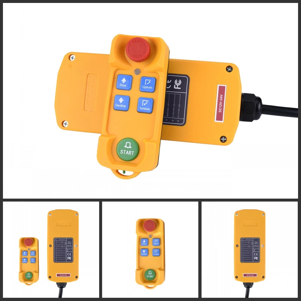 Industrial Wireless Double Speed RF Remote Controller Enclosure Durable Hoist Crane Control Lift Transmitter Switches Housing 3 Button