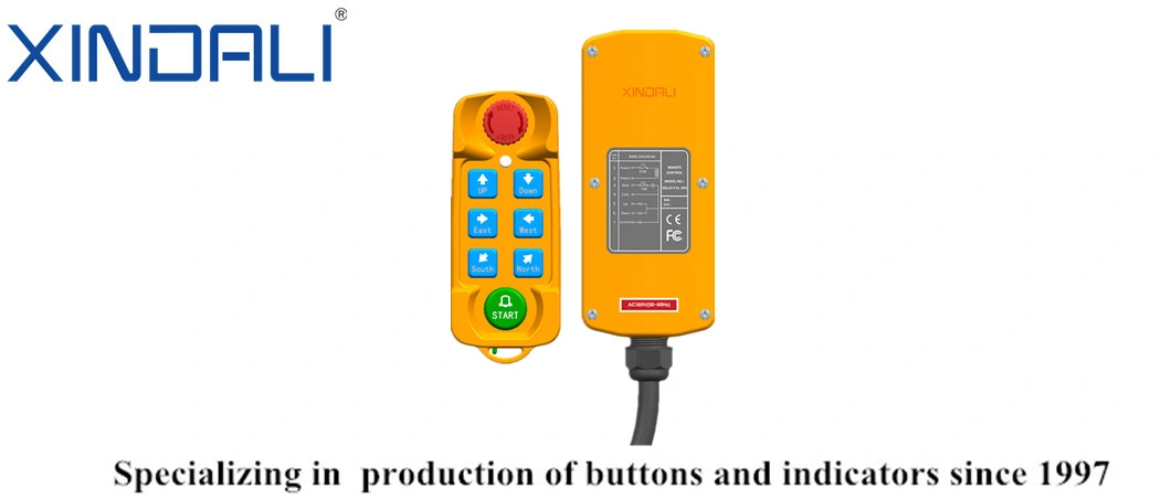 Industrial Wireless Double Speed RF Remote Controller Enclosure Durable Hoist Crane Control Lift Transmitter Switches Housing 3 Button