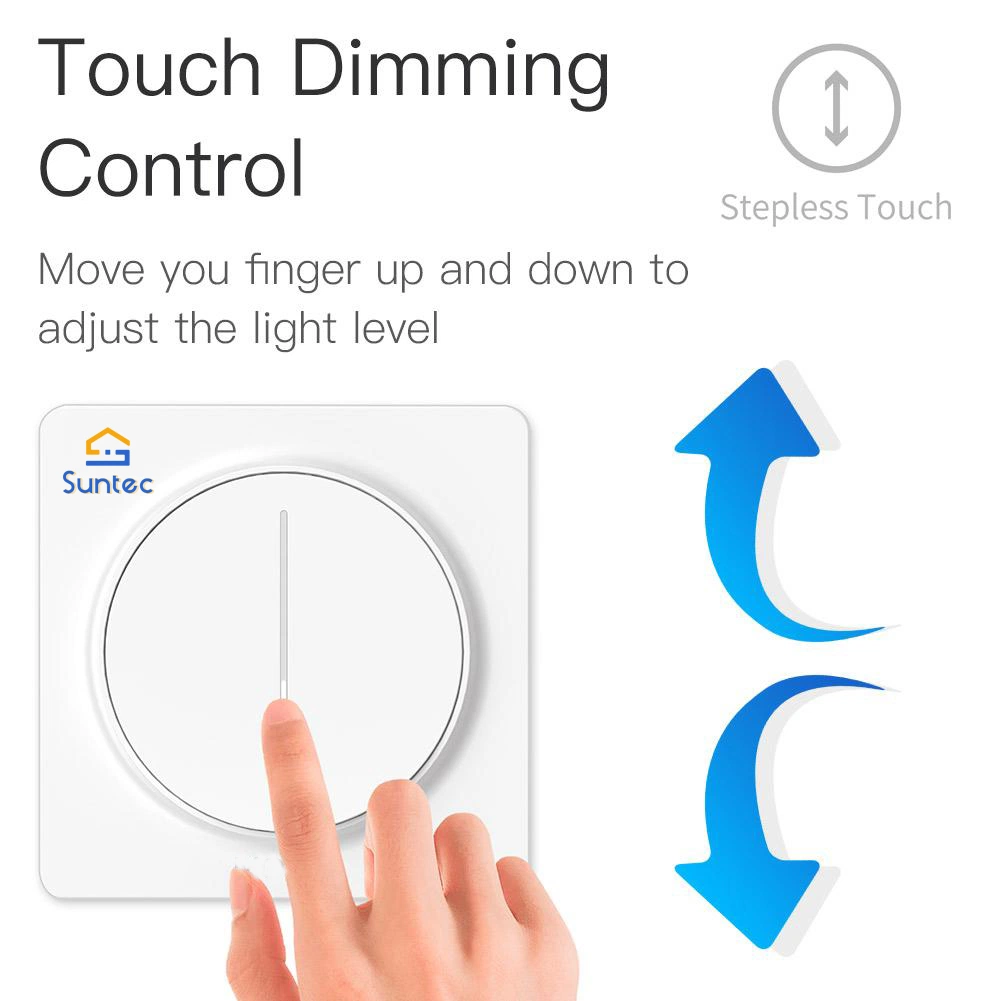 Tuya Smart Touch Light Dimmer Switch WiFi/Zigbee Version RF Remote Control Switch