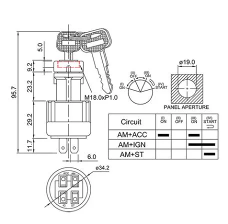 Ignition Switch for 9W1077 9W-1077 7n4160 Power Switch Soil Compactor 816 815 Sr4