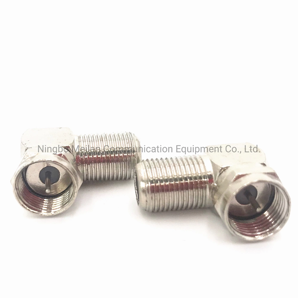 90 Degree Right Angle F RG6 Rg59 Coaxial Connector Adapter