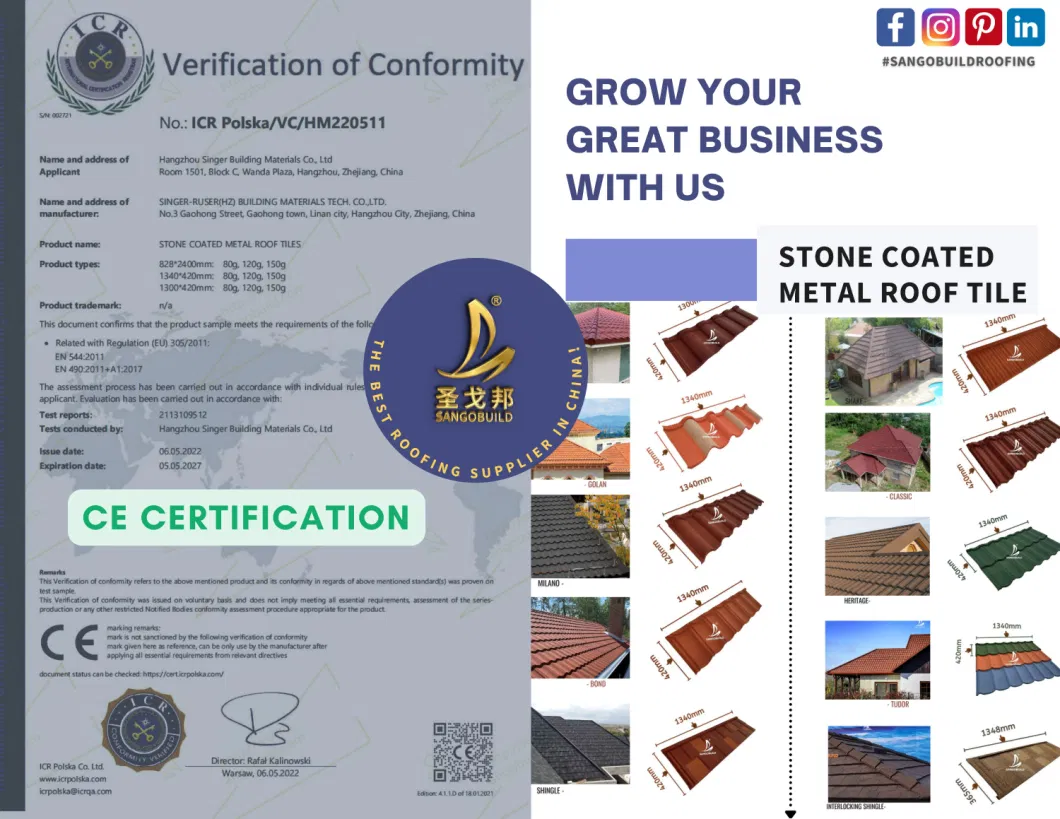 Metal Roof Tile New Building Construction Materials Pakistan Tile Price in Russian Federation