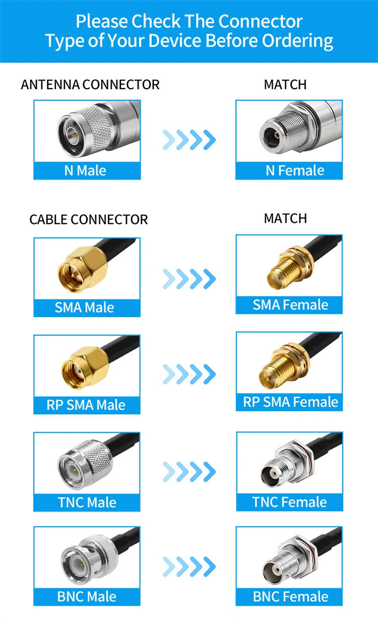 RF Coaxial Straight Male Female SMA Connector