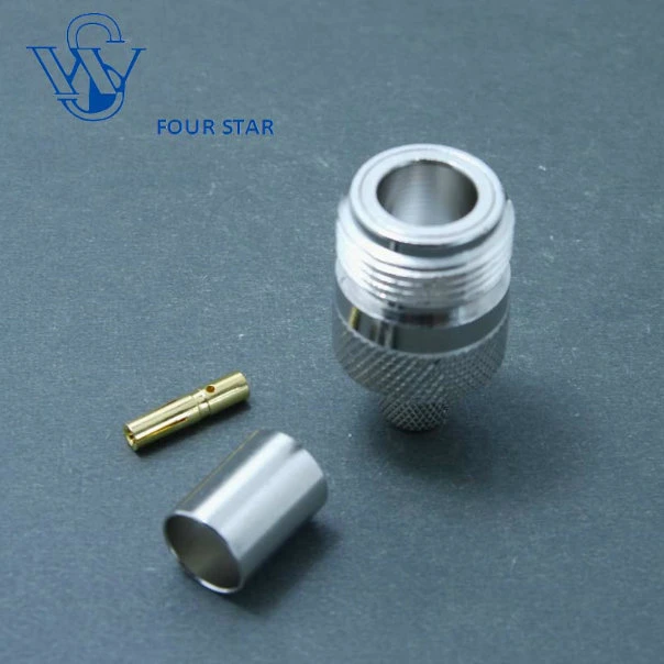 Antenna Wire Electrical Waterproof N Female Jack Crimp Coaxial Connector for LMR300 Cable