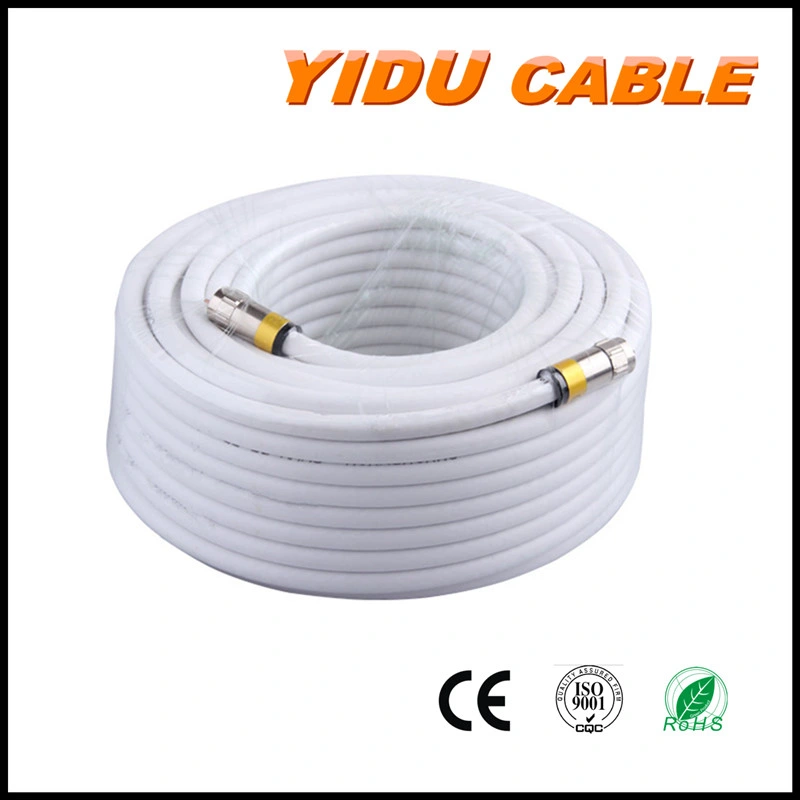 Made in China Bare Copper TV Cable RG6 Rg11 Coaxial Cabl Male RF CATV Connector F6 for TV CATV Satellite