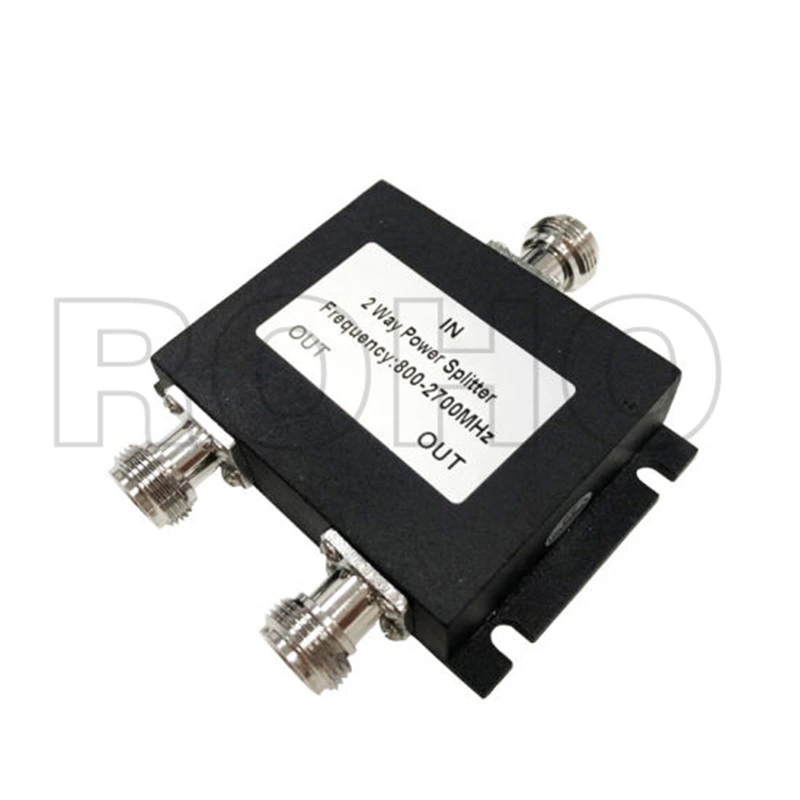 2 Way Power Splitter 698-2700MHz N Female Square Cavity Power Divider for Passive Das