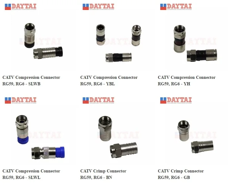 IEC Male 90 Degree for RG6, Rg59 Coaxial Cable CATV F Connector