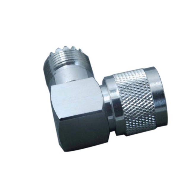 RF Coaxial UHF Male to UHF Female Right Angle Connector Adaptor