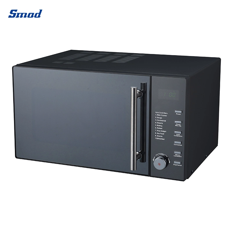 Smad OEM Brands Multi Function with CE Certification Mirror Door Cheap Electric 220V 23L Counter Top Digital Control Table Top Microwave Oven 23L for Home Use