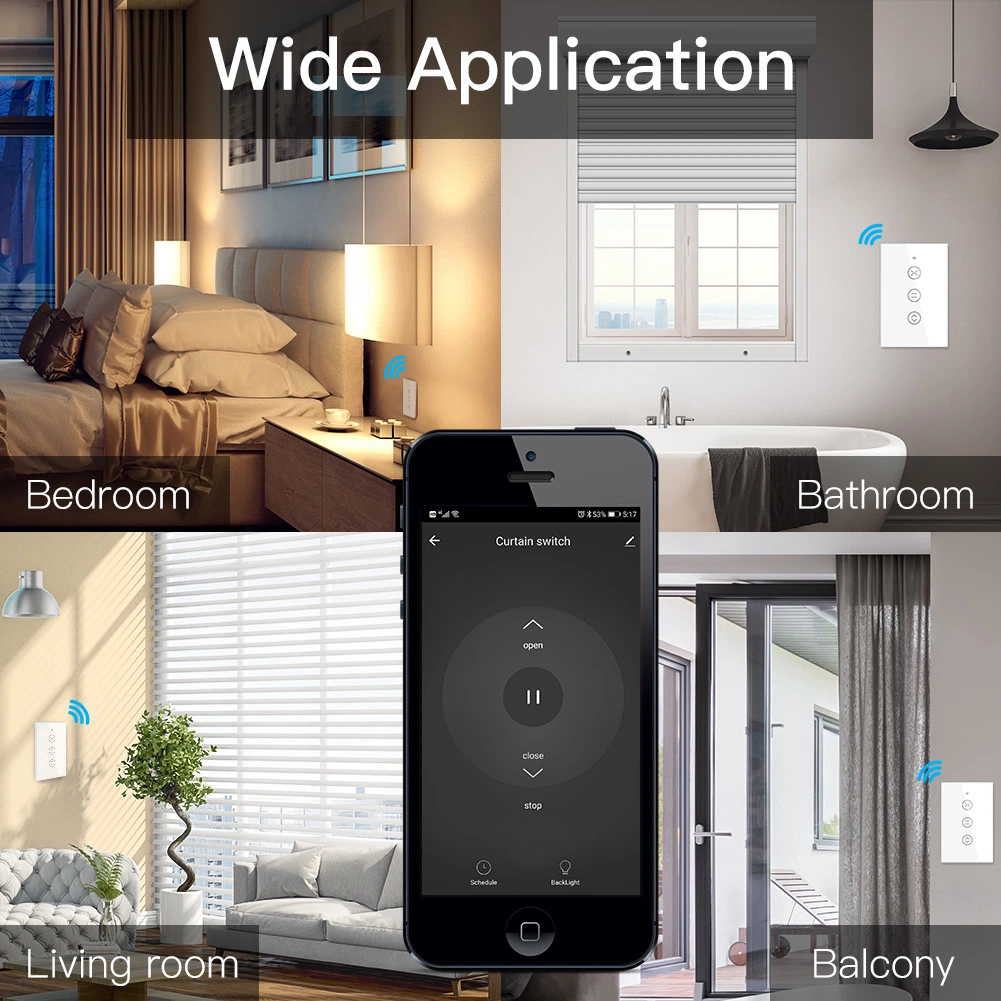 OEM WiFi RF Curtain Wall Switches Tuya Smartlife