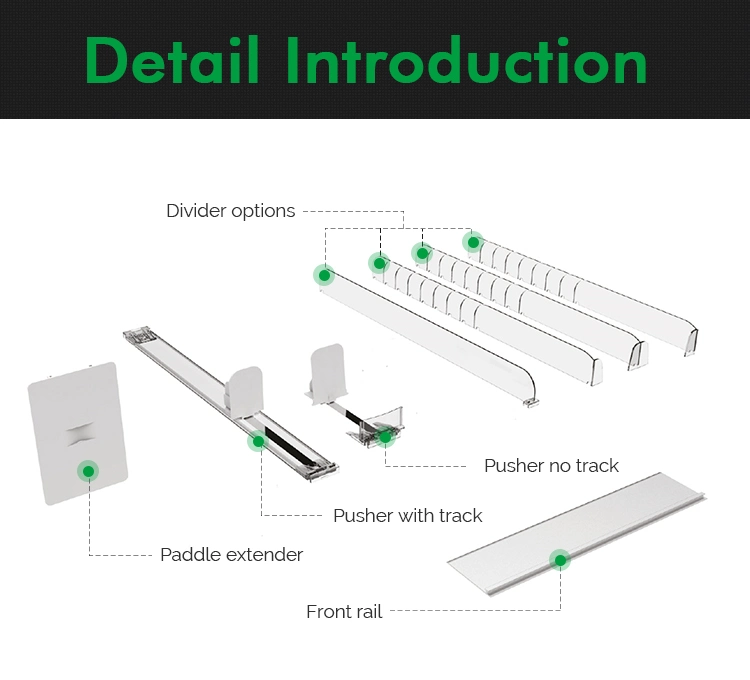 Acrylic Shelf Pusher Dividers for Cigarette