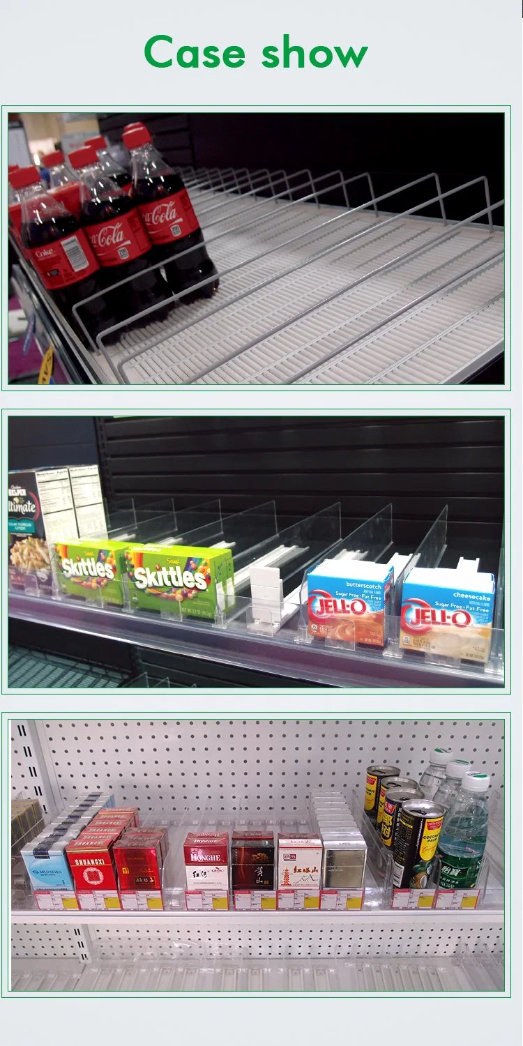 Acrylic Shelf Pusher Dividers for Cigarette