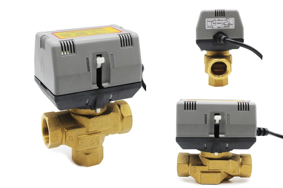 on/off Type Normally Colosed Spdt 3 Wire Motorized Brass Material Zone Valve for household Use