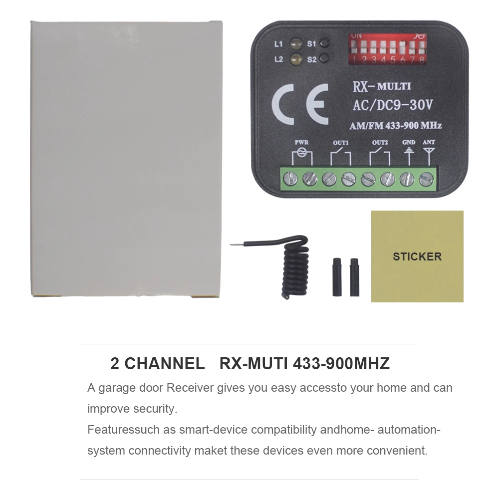 Garage Door Remote Control Receiver Rx Multi 300- 868MHz Universal Switch
