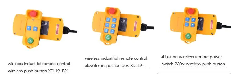 Industrial Wireless Double Speed RF Remote Controller Enclosure Durable Hoist Crane Control Lift Transmitter Switches Housing 3 Button