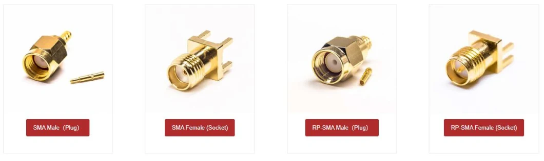 RF Coaxial Edge Mount SMA Female Connector for PCB Mount