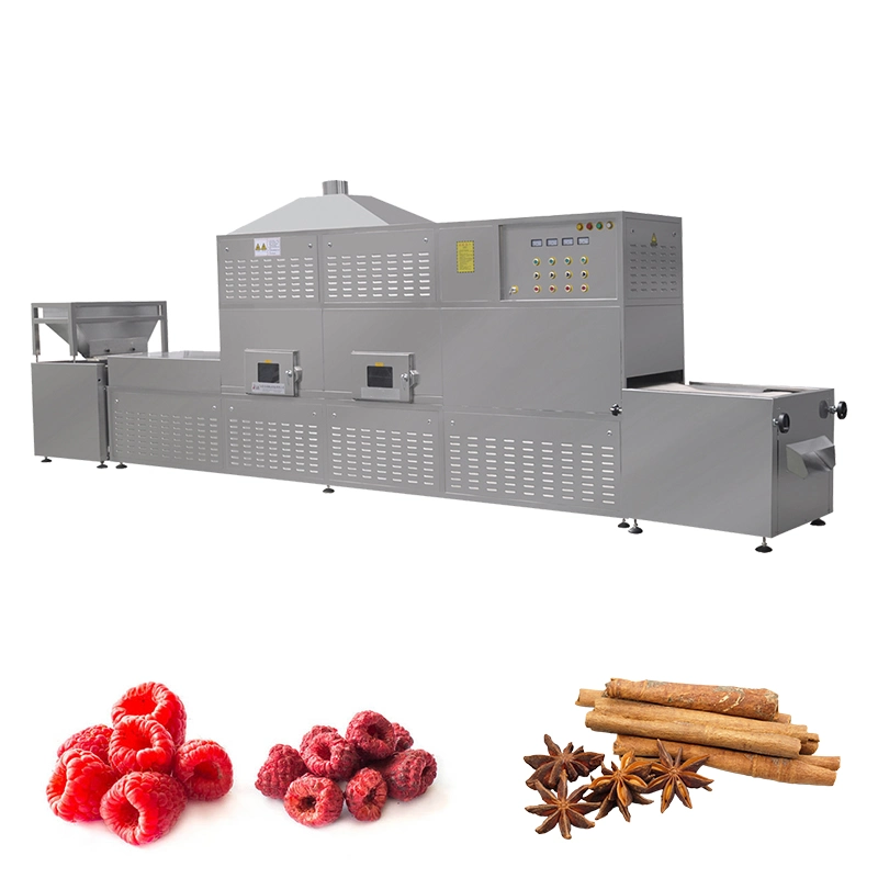 Dryer Machine Clove Flower Tunnel Type Microwave Drying Oven