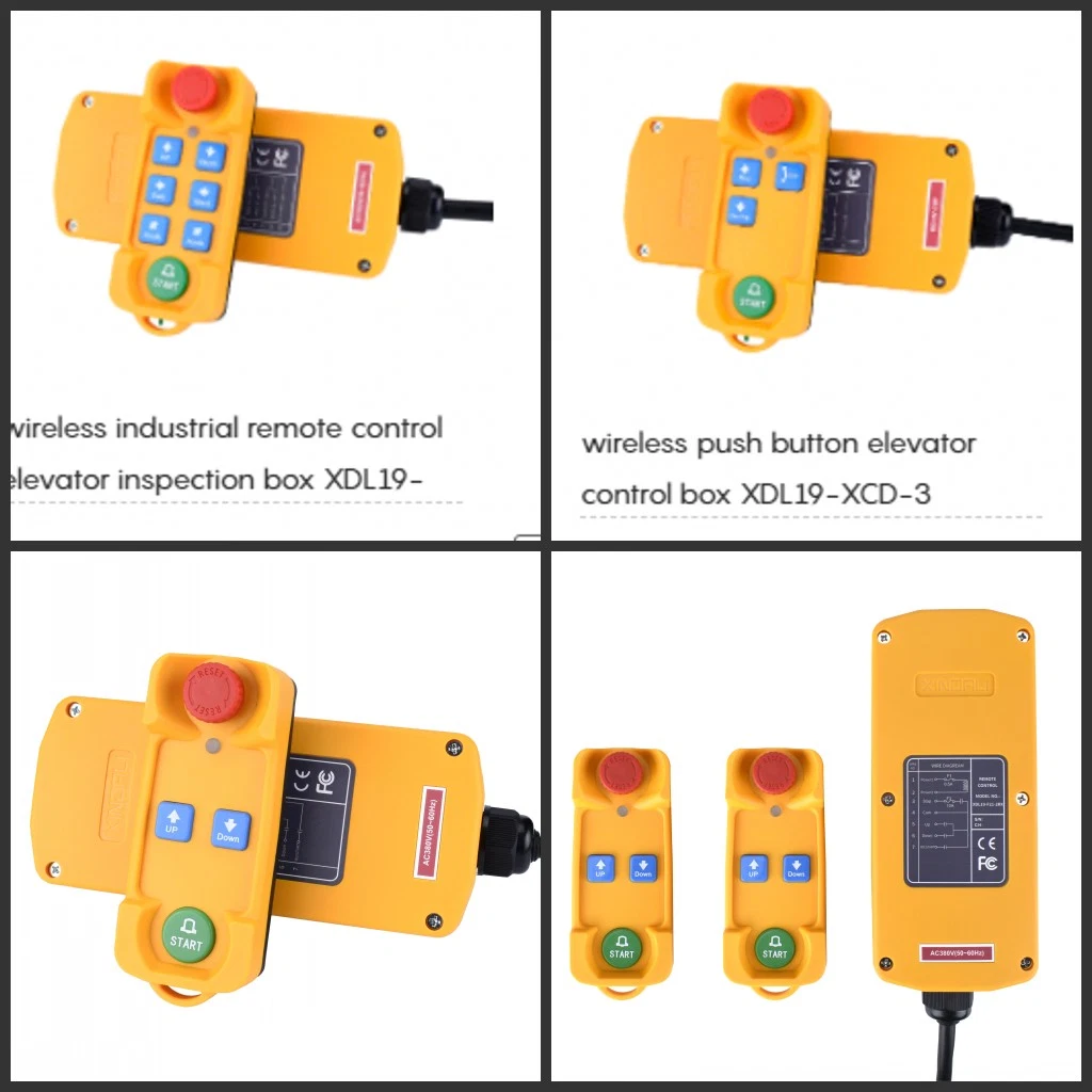 Industrial Wireless Double Speed RF Remote Controller Enclosure Durable Hoist Crane Control Lift Transmitter Switches Housing 3 Button