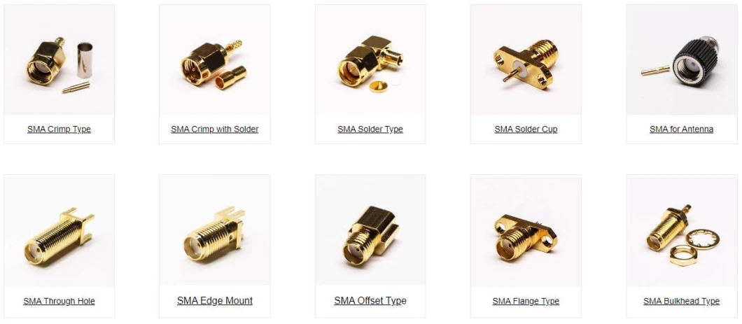 RF Coaxial Edge Mount SMA Female Connector for PCB Mount