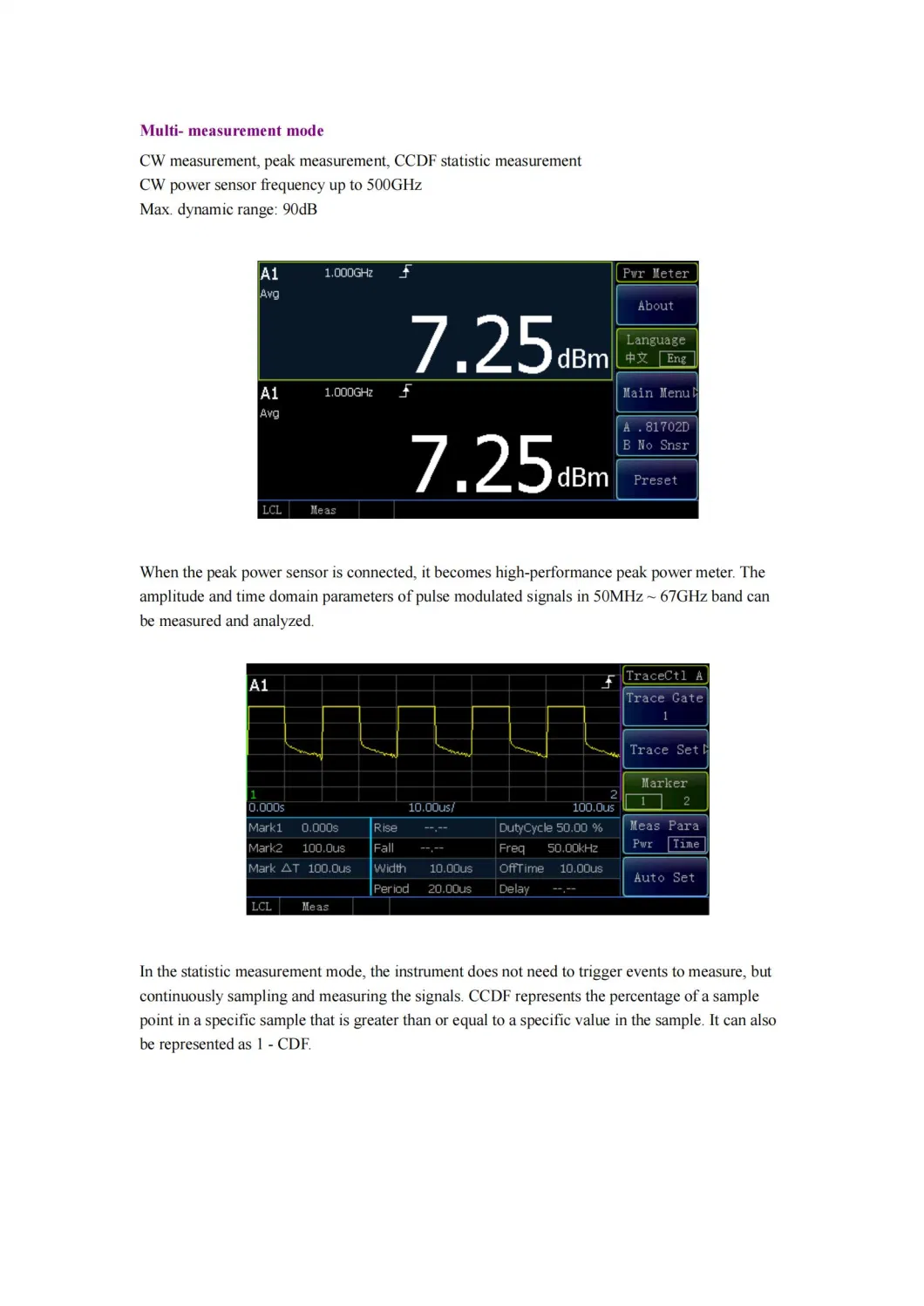 Ceyear 2438 CB Microwave Power Meter/Frequency Meter Pulsed Power Range-40dBm to+20dBm