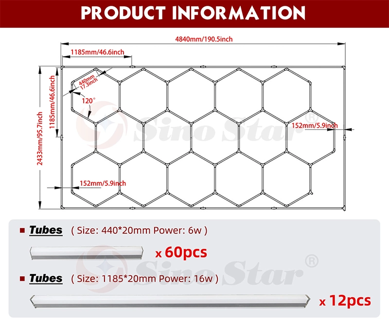 Customer Easy to Install Auto Detailing Shop Export to Russian Federation 12 Watt LED Hexagonal Wall Light