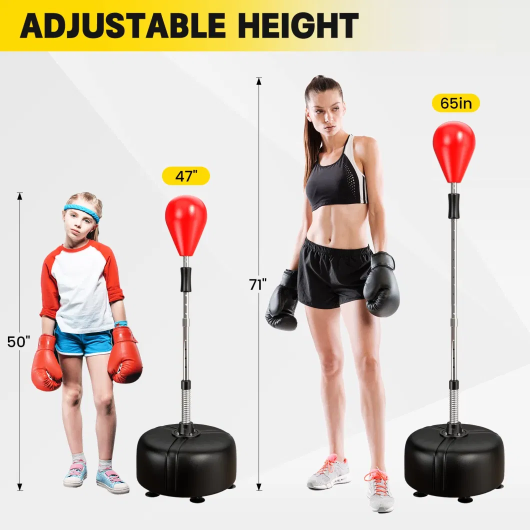 Amazon Hot Seling Home Fitness Training Adjustable Height Stand Speed Ball