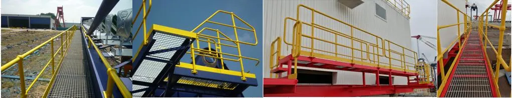 Jimu Painted Ms Steel Prefabricated Handrails for Walkway Platfroms