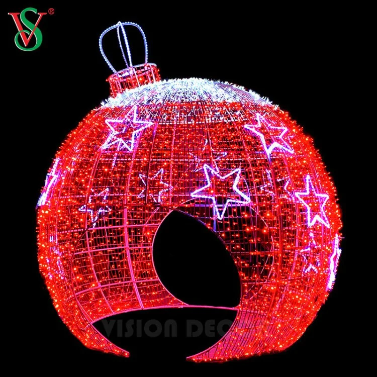 Giant Outdoor Lighting Christmas Ball LED 3D Large Bauble Motif