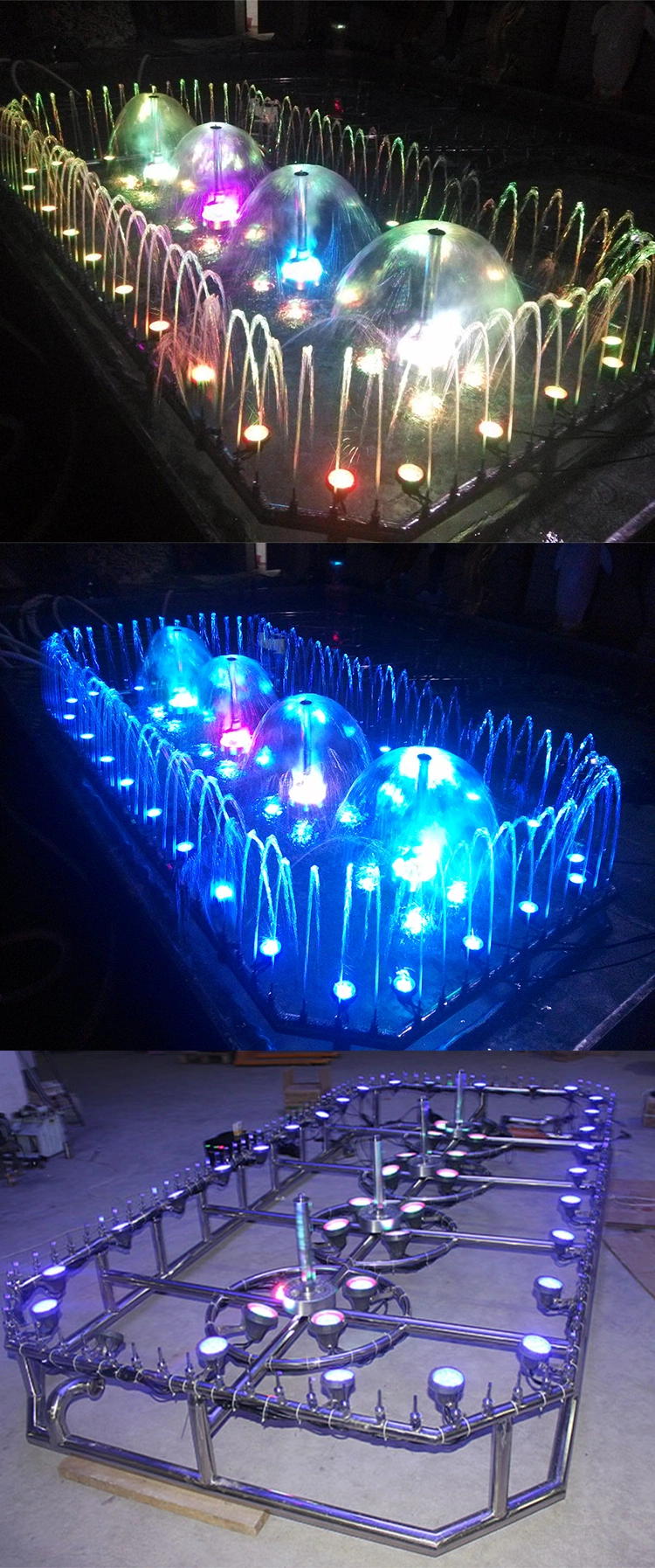 Rolling Ball Water Music Garden Fountain with LED Light