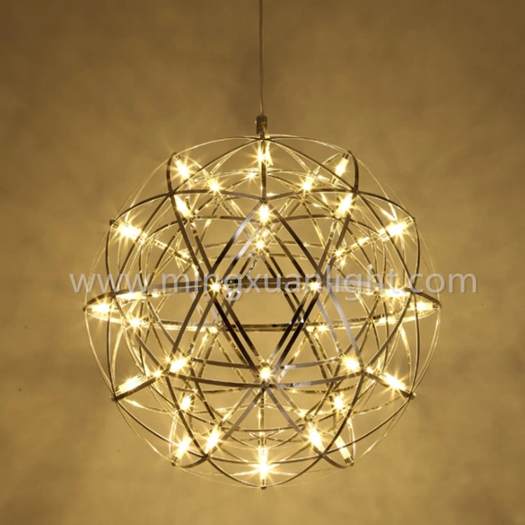 Stainless Steel Modern Decorative Lighting Sparkle Ball Chandelier