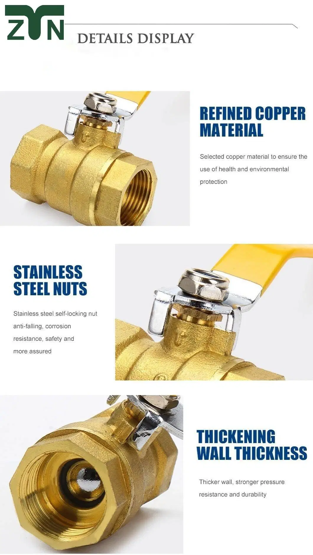Aluminum-Plastic Pipe Brass Live Ball Valve Four-Point Six-Point Thickened Explosion-Proof Ball Valve Water Heater Gas Stove Inner and Outer Wire Live Ball Valv