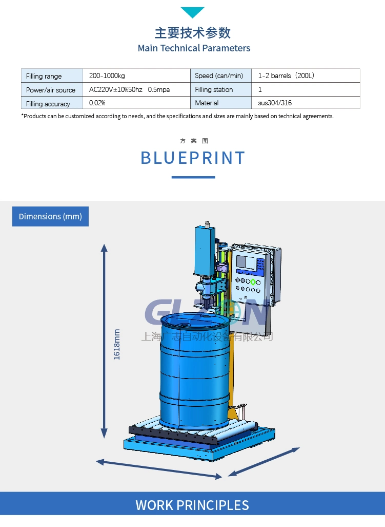 Semi Auto Resin Weighted Ratio Explosion Proof Drum Filler