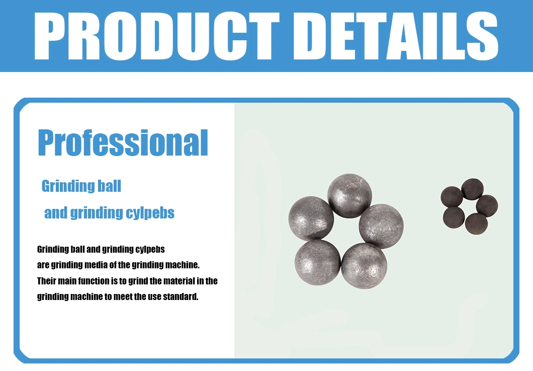 Hotsale 17-120mm Steel Casting Iron Ore Grinding Media Ball for Ball Mill for Cement Pl