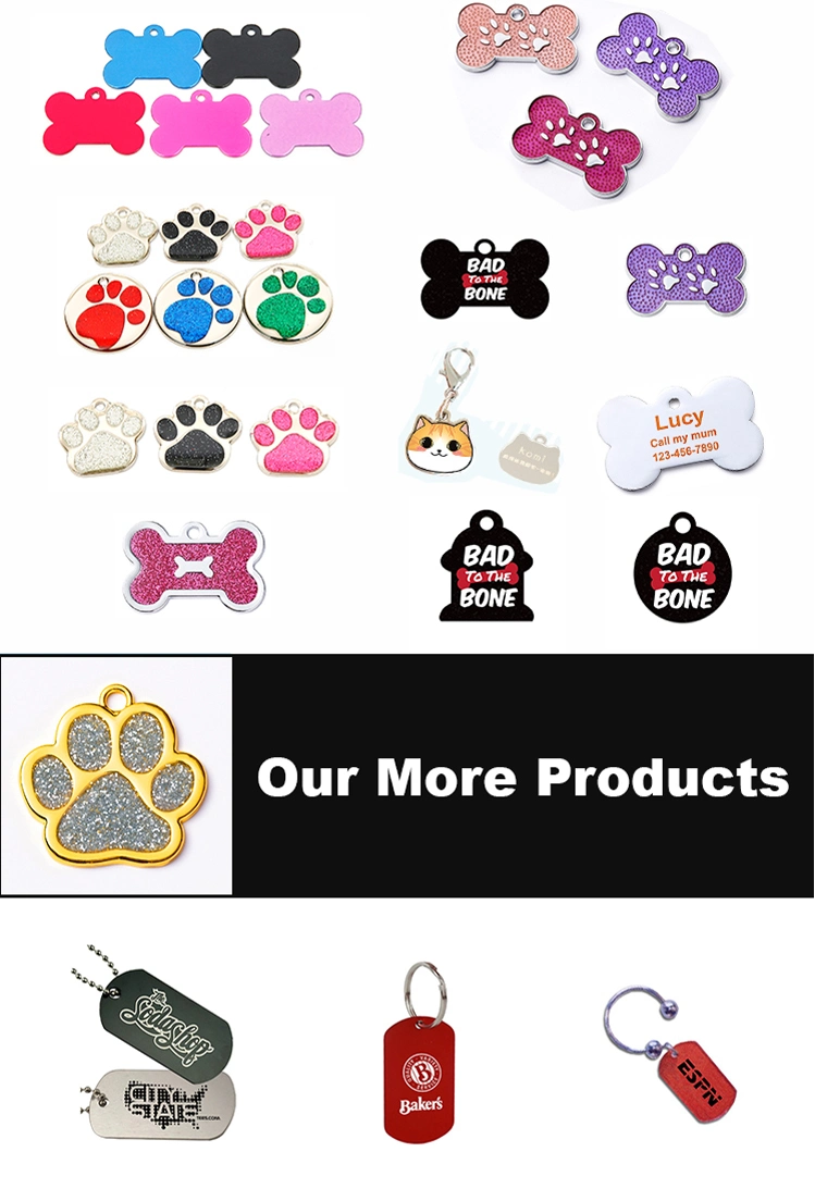 Wholesale Simple Design Custom Metal Pet Dog Tag