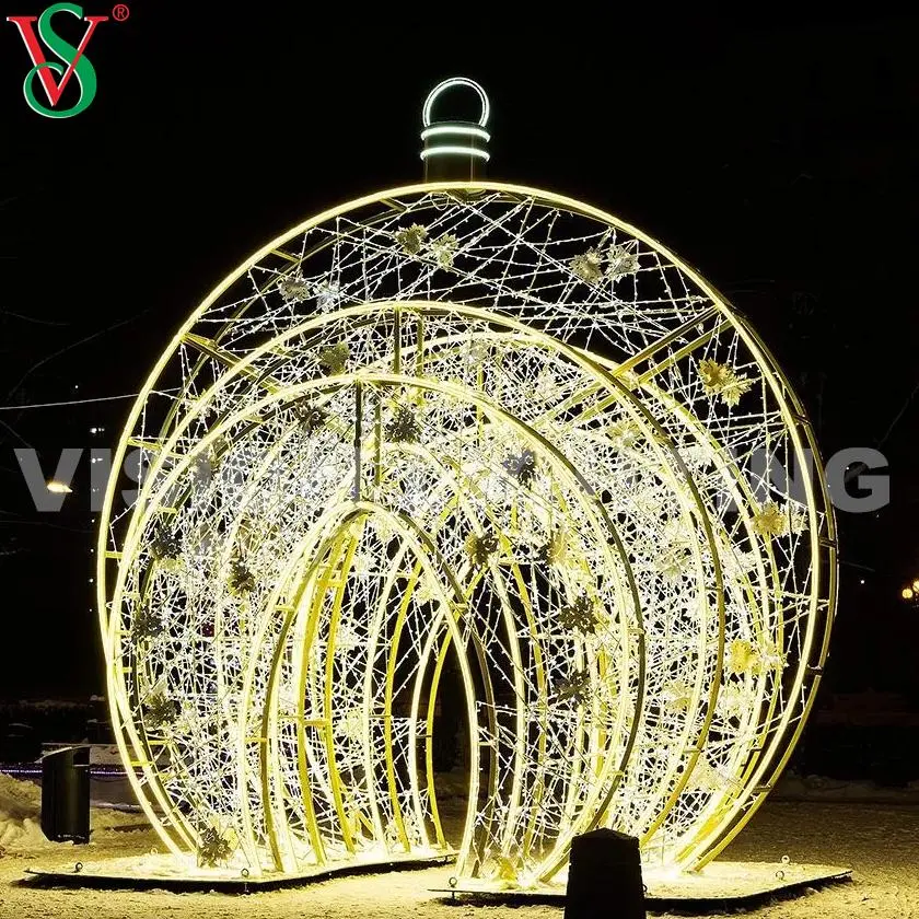 LED Christmas Light Outdoor Lighted Giant Arch Ball Ornament Luces De Navidad