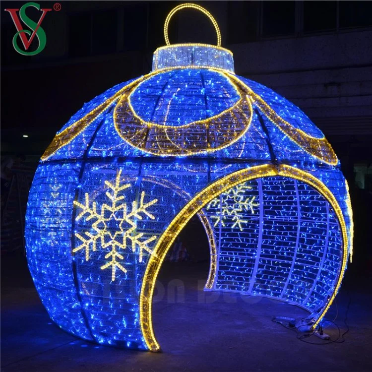 Giant Outdoor Lighting Christmas Ball LED 3D Large Bauble Motif