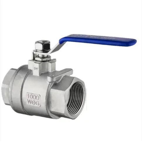 Industrial Stainless Steel Ss Valved Made in China DN8 to DN100 Screw End Type BSPT Bsp NPT Screw Valves 2PC Ball Velves