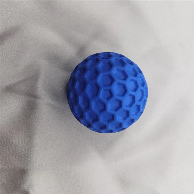 Pet Toy Ball Makes Noise to Relieve Boredom, Bite-Resistant Elastic Rubber Honeycomb Ball Dog Self-Pleasure Toy