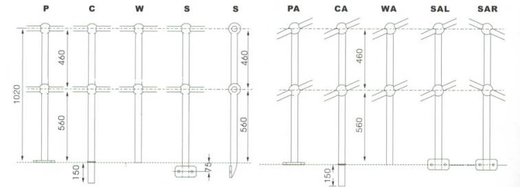 Construction Galvanized Pipe Ball Joint Railing Stanchions Handrail