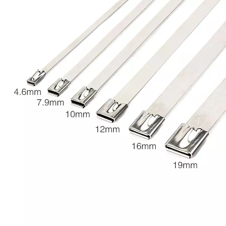 300mm*4.6mm (100-Pack) Self Locking Ball Lock Cable Ties Length Can Be Customized Stainless Steel Ties