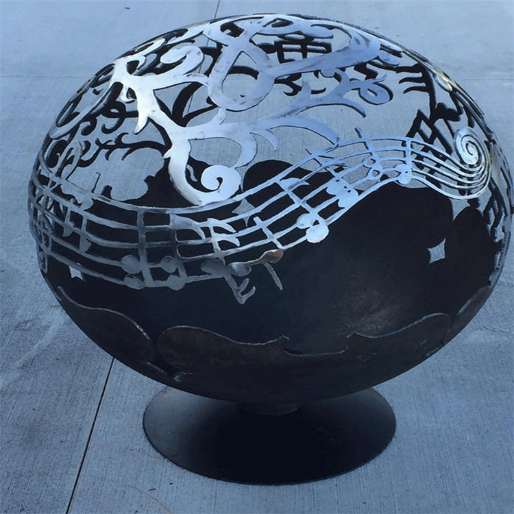 Outdoor Decoration Metal Fire Pit Corten Steel Fire Sphere